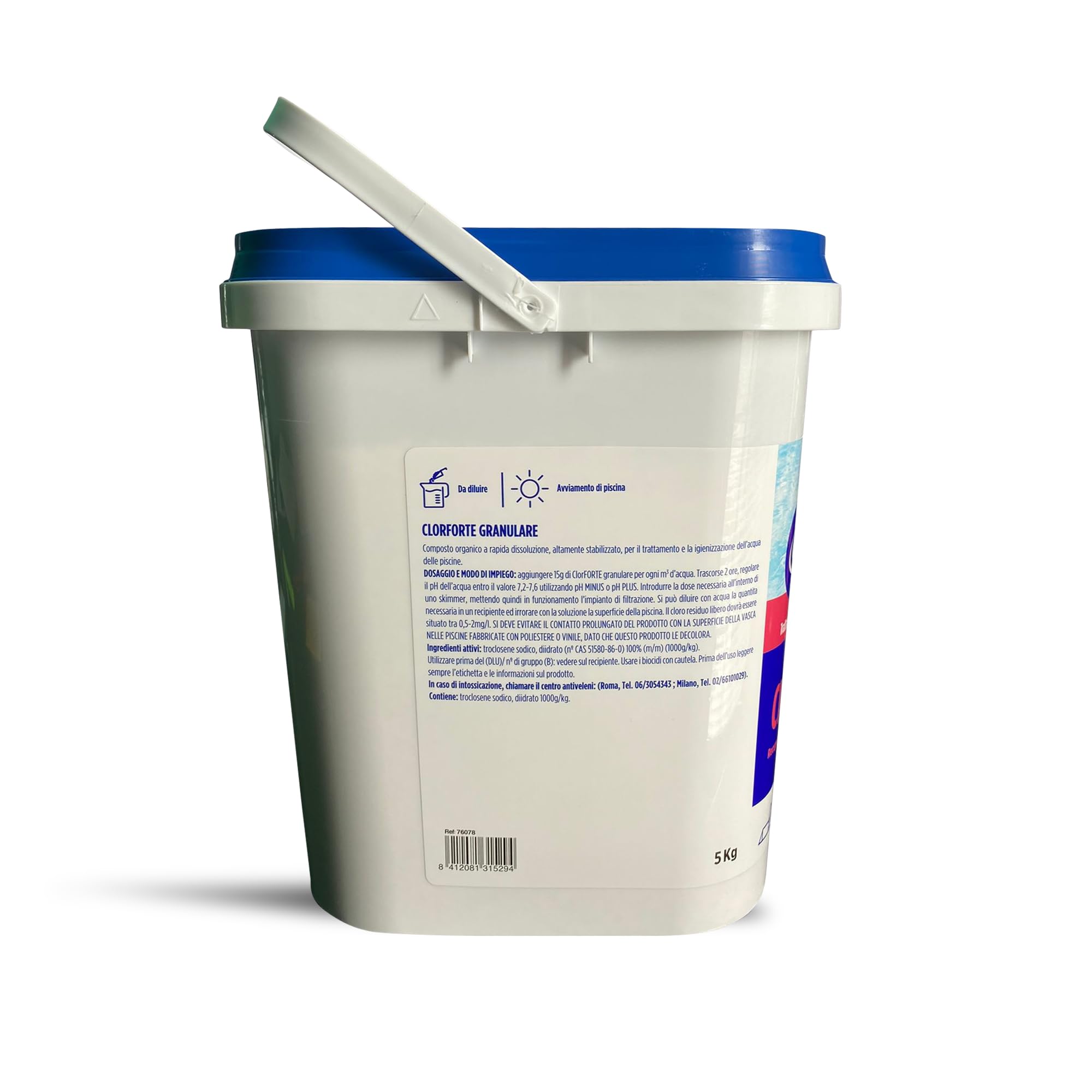 Gre Cloro granulare Forte 5kg per Piscine fuoriterra interrate