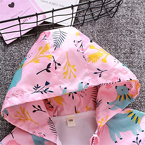 Kids Boys Girls Windbreaker Lightweight Hooded Jacket Full Zip Waterproof Rain Jacket Toddler Cute Print Coat Fall Outerwear3