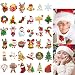 144 PCS Assorted Christmas Temporary Tattoos, Waterproof Body Face Stickers Birthday Stocking Stuffed Xmas Gifts Party Favors for Adults Kids, 72 Patterns