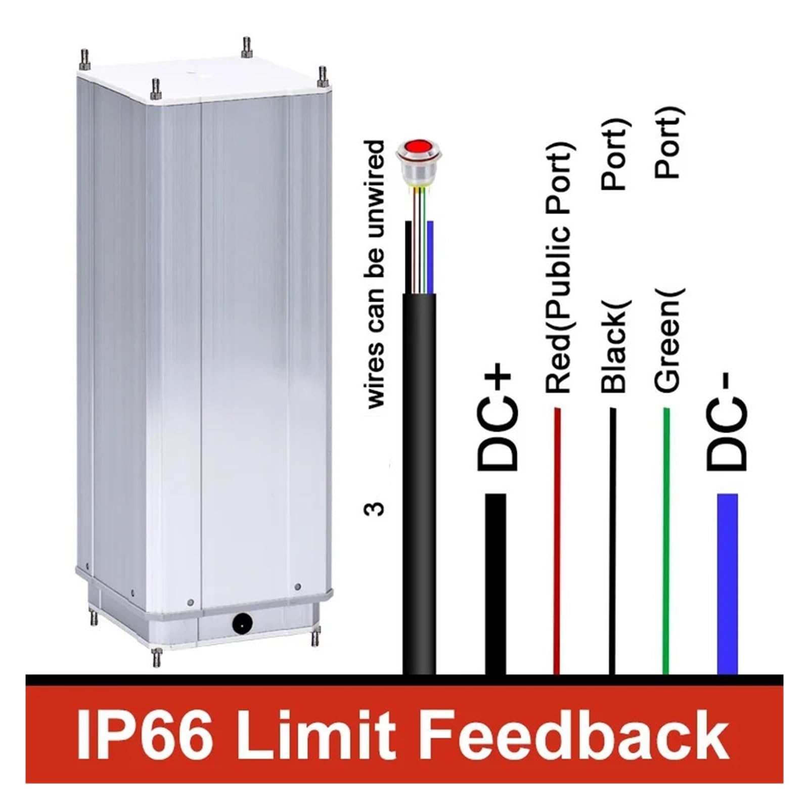 Elektrische Hubsäule Typ B, 100 mm, 300 kg Tragkraft, Teleskopvorrichtung, 24 V DC, Hubtischbeine(B2 12V 2400N 5MMS,Limit Feedback)
