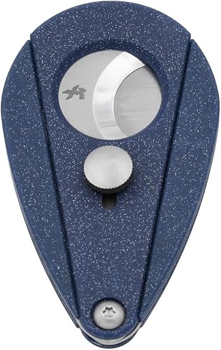 Xikar Cortador de puros Xi2 Cortador de cigarros de guillotina doble de precisión con cuchillas de acero inoxidable 440, gris granito Rockwell C