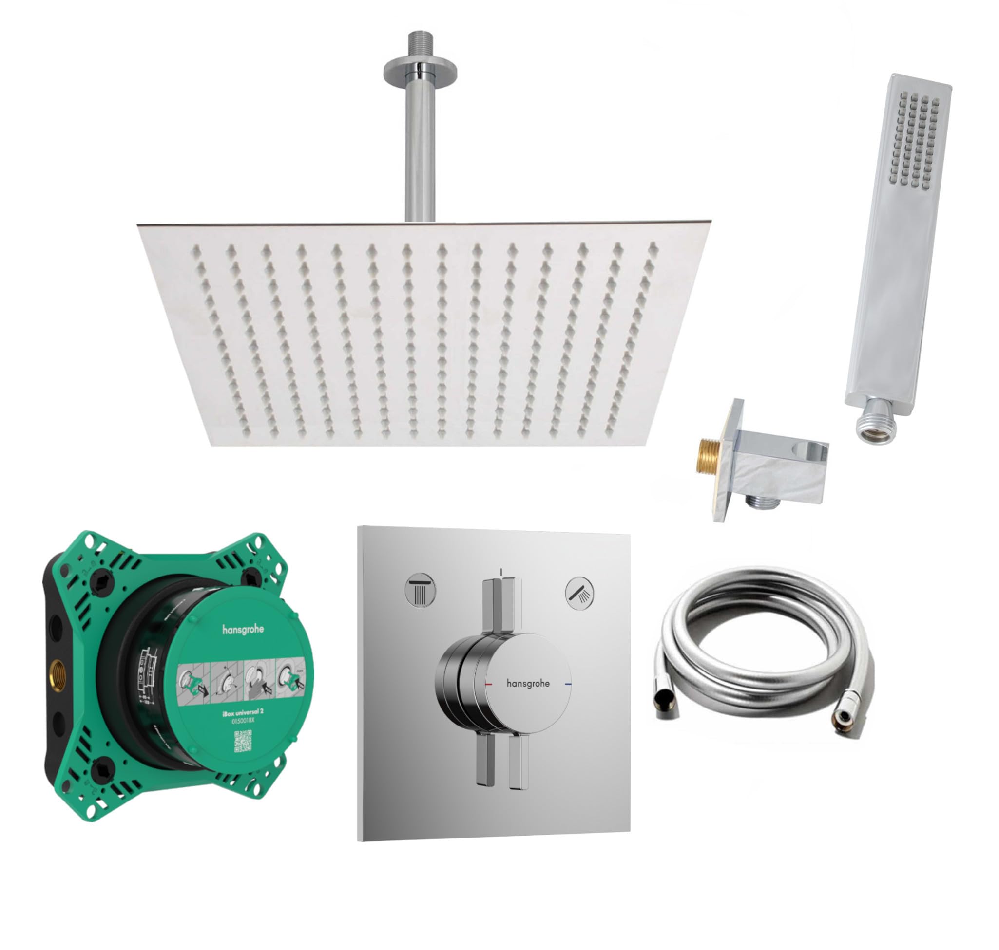 vanvilla Duschsystem Unterputz mit Duscharmatur Hansgrohe HG202 poliert