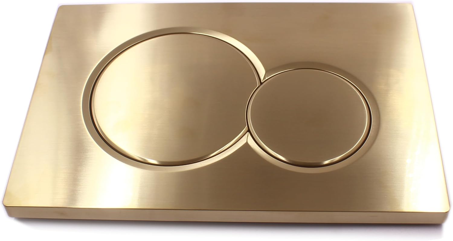 Flush Actuator Plate Compatible with Geberit 115.770.46.6 Wall Mount Toilet Dual Flush Actuator Plate Sigma01, Brushed Gold