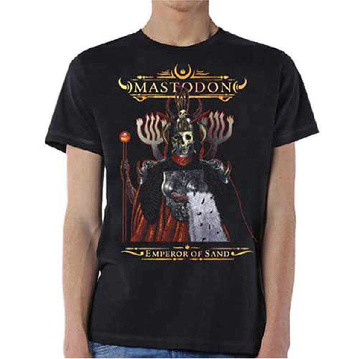 Rockoff Trade Men's Mastodon Emperor of Sand T - Shirt, Black (Black Black), X-Large