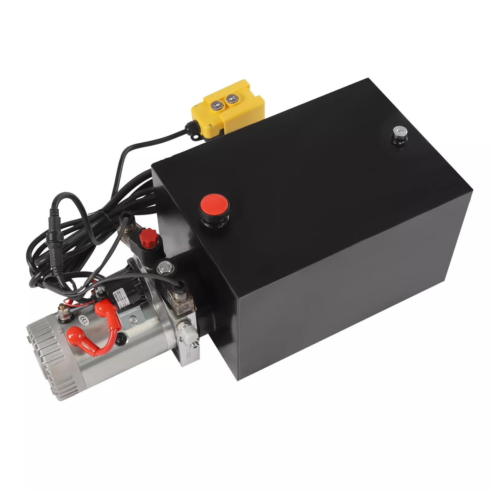Pompe hydraulique électrique Presse hydraulique Électropompe pour benne basculante Systèmes hydrauliques Élévateurs Véhicules d'atelier avec télécommande et protection contre la surpression (18,92