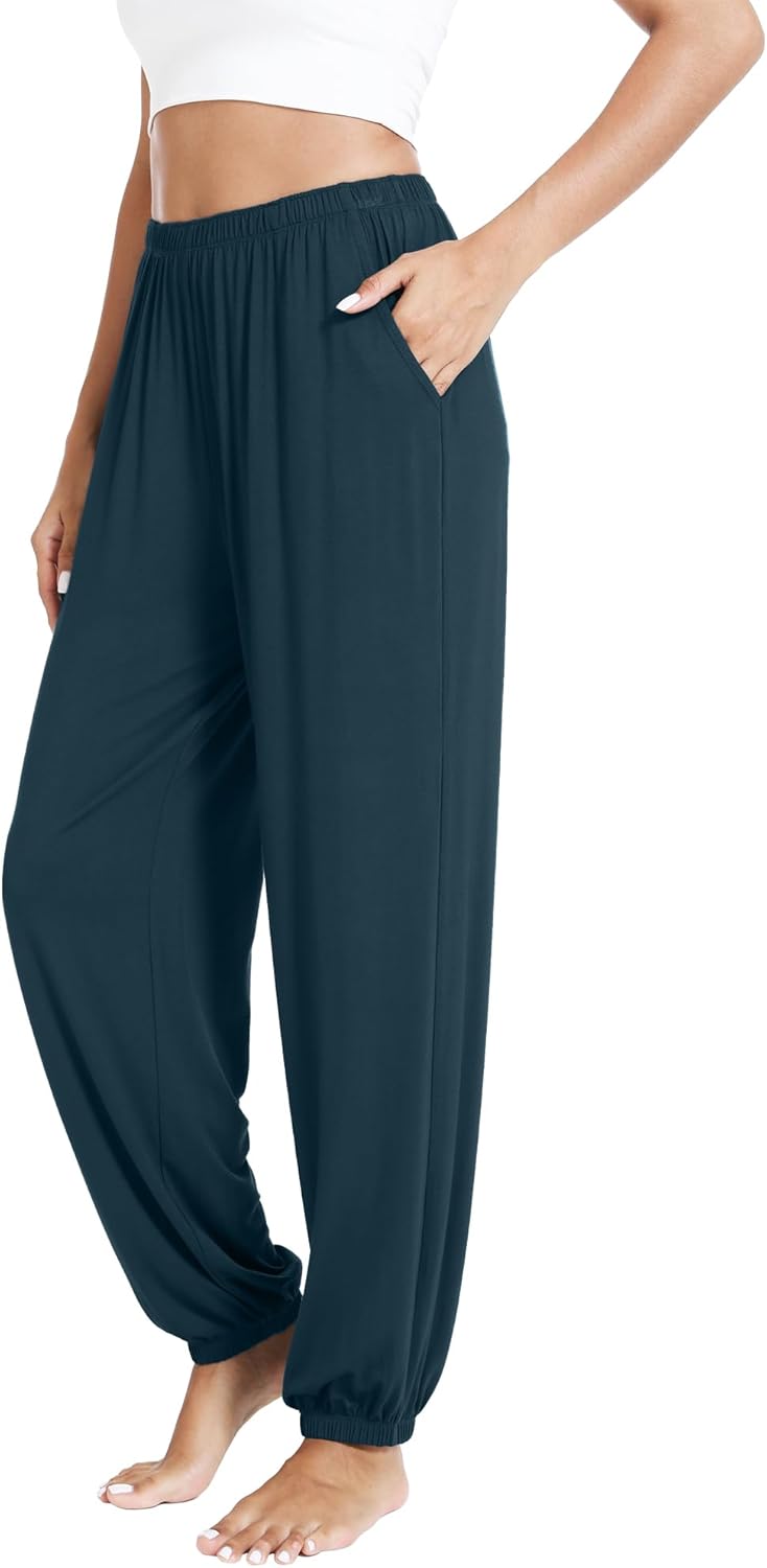 WiWi Pajama Pants for Women Lounge Super Soft Joggers Yoga Viscose from Bamboo Bottoms Cooling Pajamas Pant Sweatpants S-4X