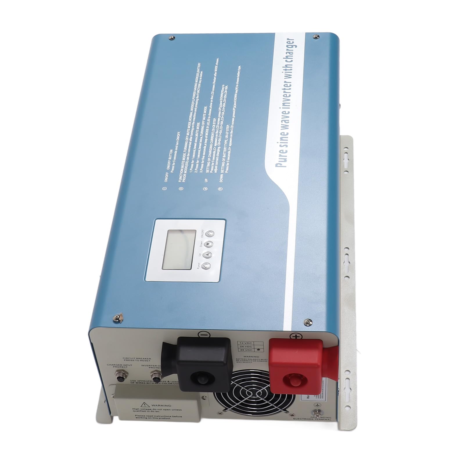 Aramox 1,5 KW Solar Wechselrichter, ABS Edelstahl Reiner Sinus (12V)