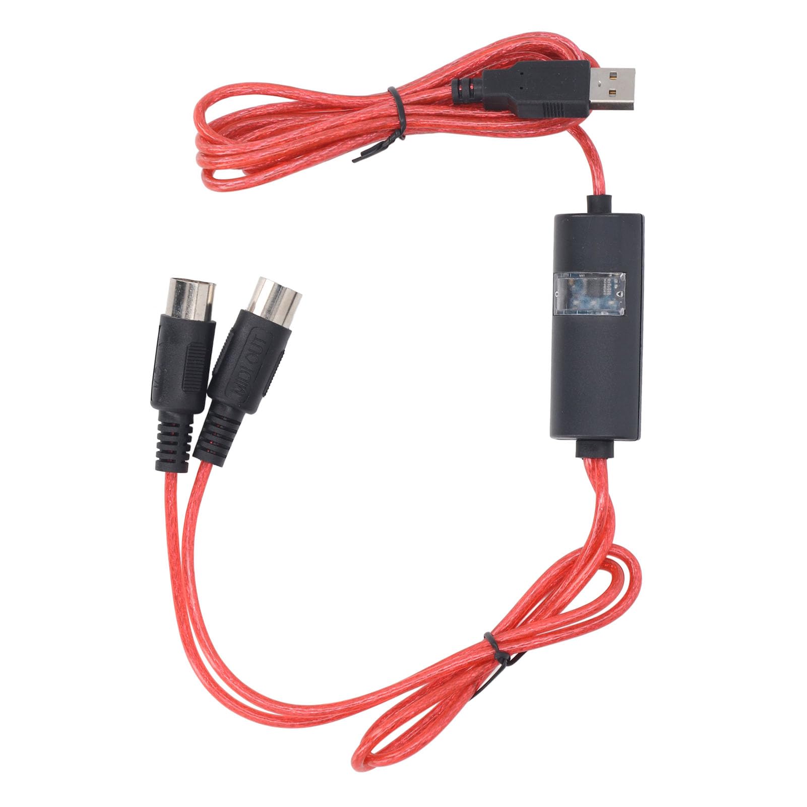 Zopsc USB to MIDI Cable, 5ft USB MIDI Interface Adapter, MIDI Converter for Music Keyboard, Piano, PC, Laptop