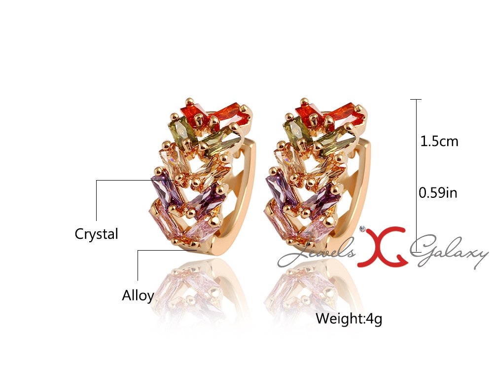 Luxuria 18K Rose Plated CZ Earrings For Women