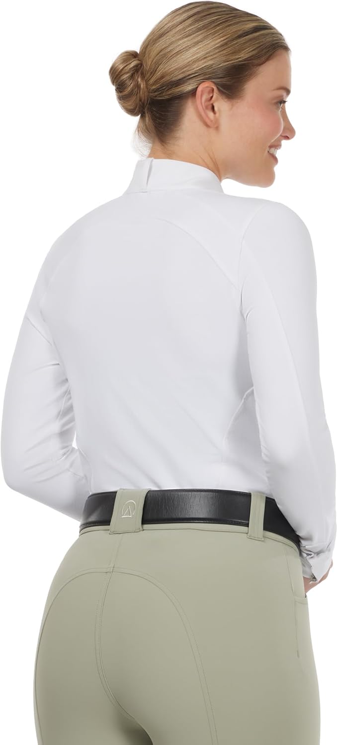 Kerrits Women's Affinity Long Sleeve Show Shirt – Lightweight, Breathable Equestrian Competition Top, Snap Collar