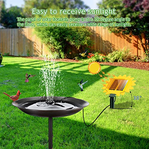 Gesail Solar Fountain Pump, Unique Design Easy Installation Strong Pump Power 6 Spray Modes Solar Powered Fountain For Garden Decoration, Small Ponds, Pool, Fish Tank, Outdoor, Bird Bath #TOP5