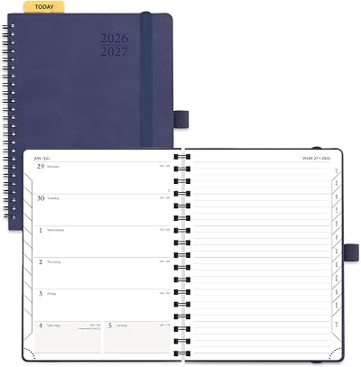POPRUN Agenda 2026-2027 Weekly Planner, Academic Daily Planner, 6.5" x 8.5"