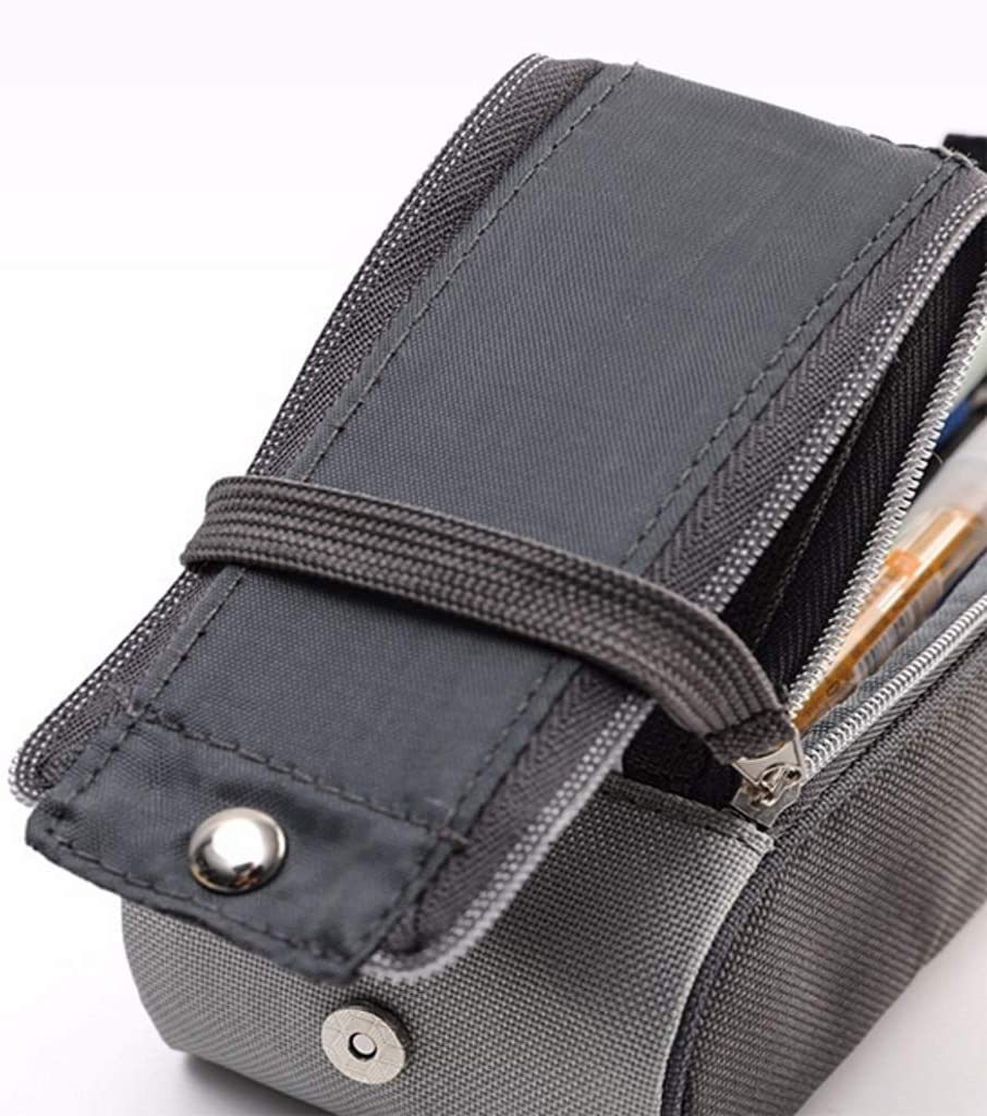 Uchwyt pióra, organizator biurka, organizator biurka, Pióra Pucharu podwójnego zamka błyskawicznego Pen Cage Case, Stand-Up Pencil Case for Boys, Girls and Teenagers, wielofunkcyjne kreatywne pudełko
