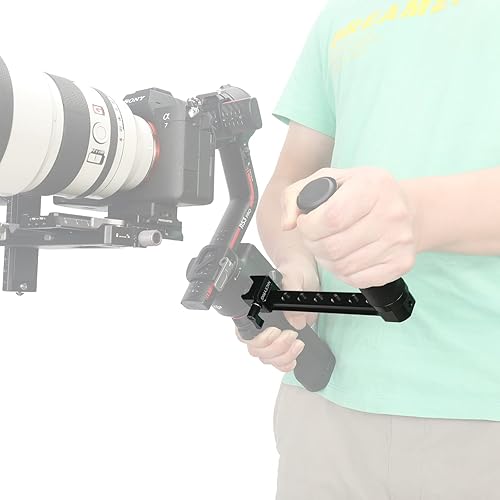 Miniatura 6 de NICEYRIG Mango lateral para DJI RS4 / RS4 Pro / RS3 / RS3 Pro / RS2 / RSC2, soporte estabilizador cardán mango de cuero con brazo de extensión - 523