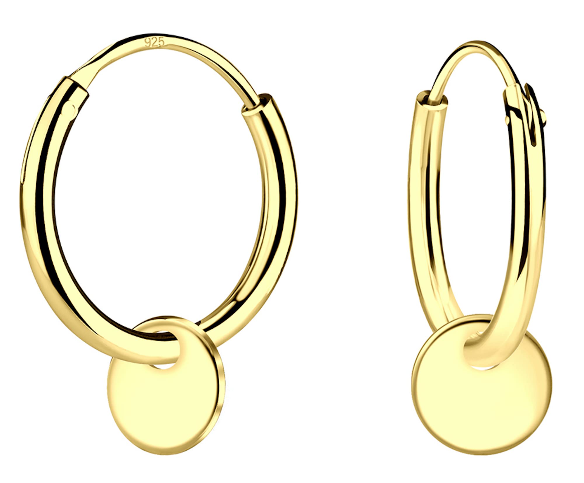 Aww So Cute 925 Sterling Silver Gold Plated Hypoallergenic Hoop Hoop Earrings for Babies, Kids & Girls | Diwali Gift/Birthday Gift | Comes in a Gift Box | 925 Stamped with Certificate of Authenticity | ER2001 (B09X5DRQPV) Amazon Price History, Amazon Price Tracker
