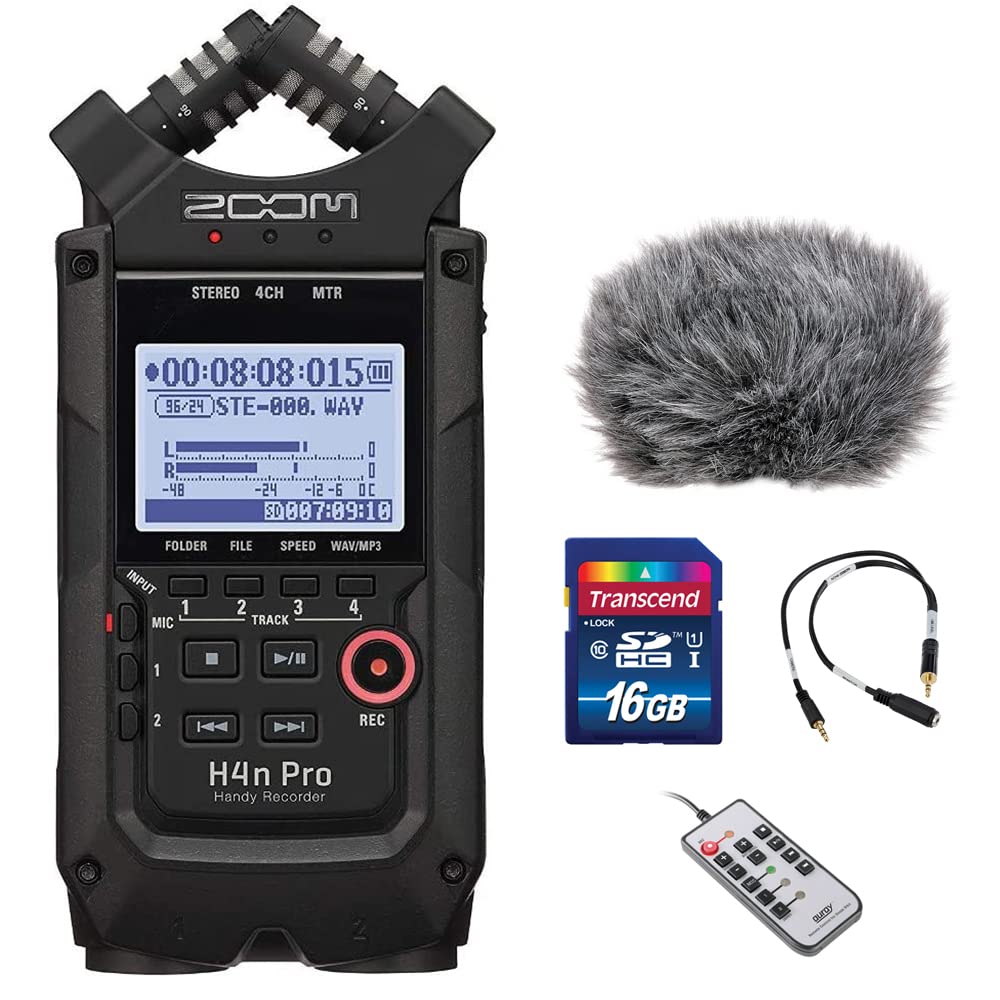 Zoom H4n Pro All Black 4Track Portable Recorder (2022