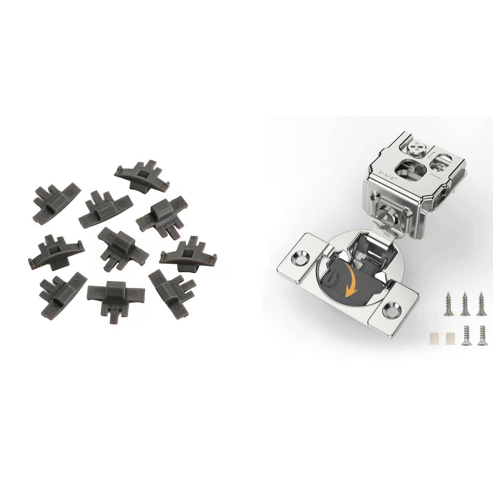 with Angle Restrictor Clips] 10 Pack 86 Degree 4D Adustment 1-1/4