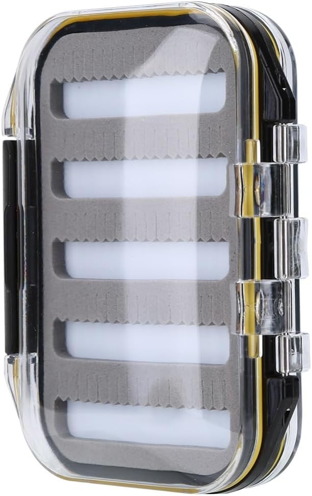 Double-Sided Fly Fishing Lure Box - Water proof Fly & Jig Storage Case with Clear Lid, Compact Design for Dry/Wet Flying(Jag Shape) image 3