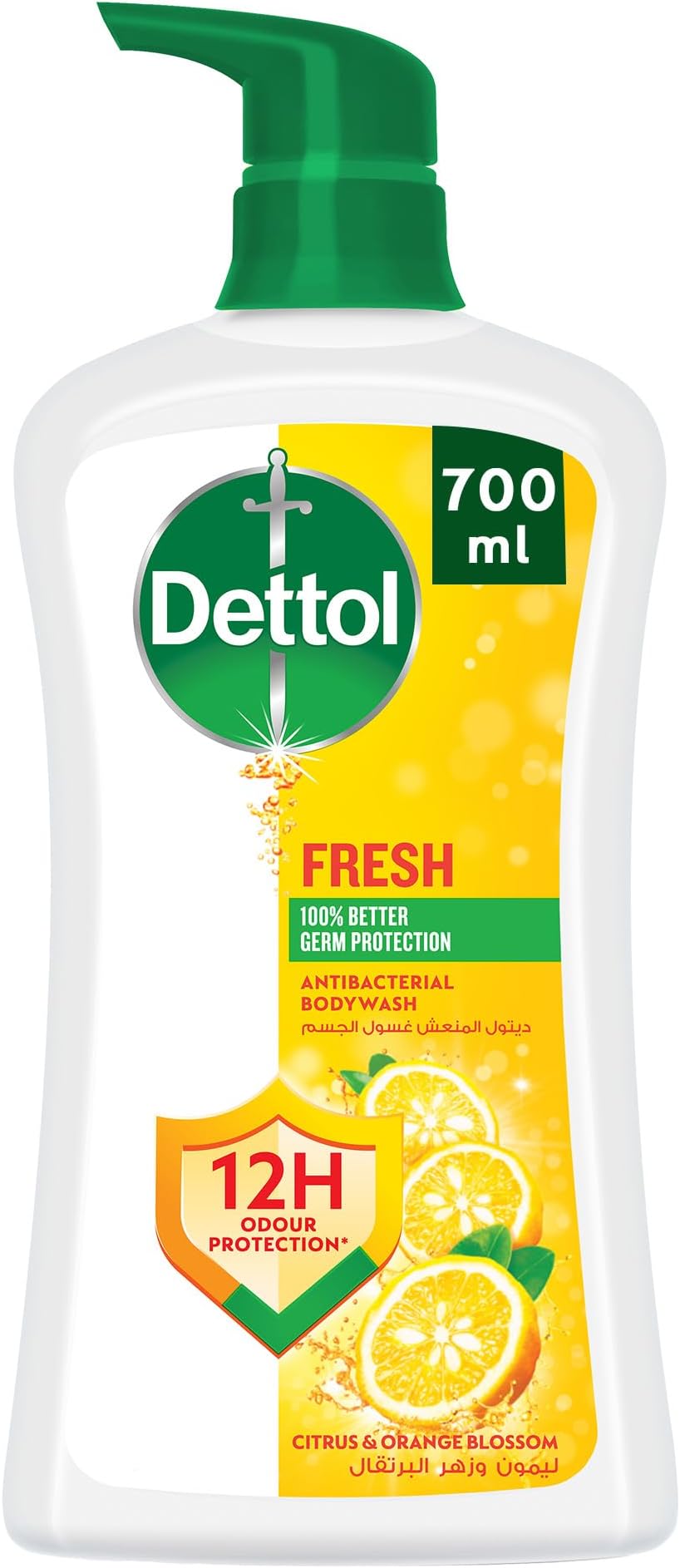 Dettol Fresh Shower Gel & Body Wash, Citrus & Orange Blossom Scent, 700ml