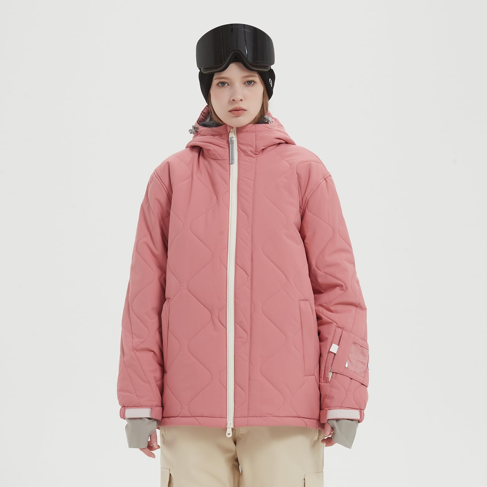 Bluemagic Veste de Ski Femme Chaude d'Hiver Coupe-vent Etanche Imperméable Neige Marche Randonnée Camping