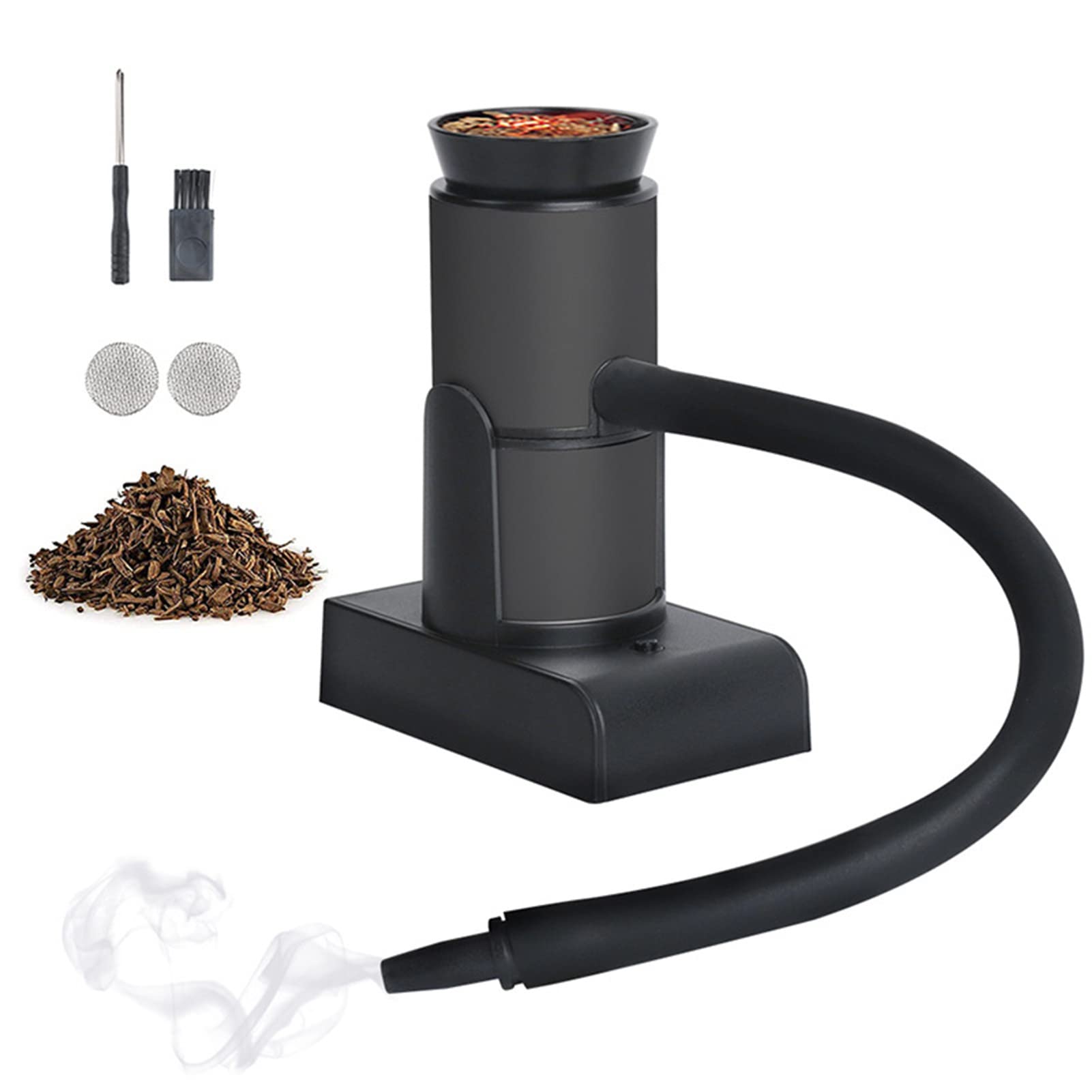 Affumicatore alimentare portatile, affumicatore elettrico con e trucioli di legno Fumo freddo per cibi e bevande, fumatore cocktail per alimenti Cocktail Bevande, Sous Vide, bistecca