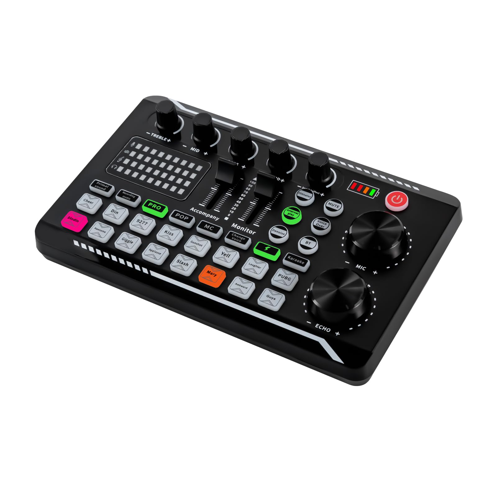 F998 karta dźwiękowa, profesjonalny mikser audio, system konsoli Soundboard, interfejs OTG typu C, mikser dźwiękowy, redukcja szumów, do studia nagrań i gier