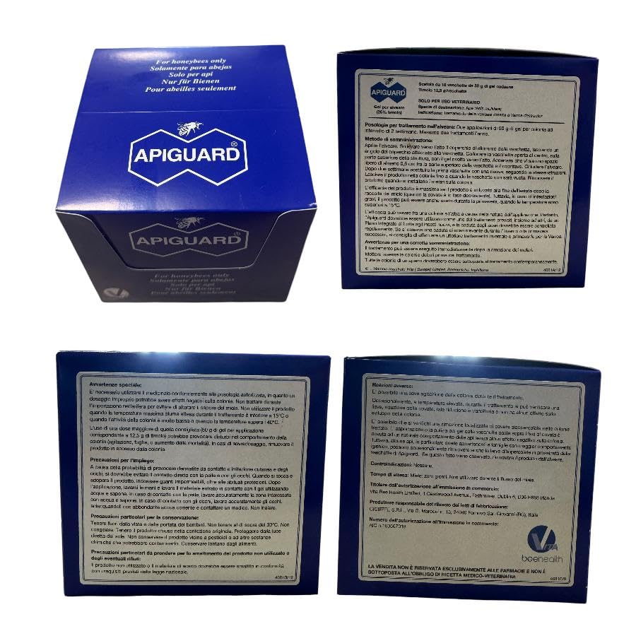 APIGUARD 1 Scatola da 10 vaschette da 50g per la sanita delle api