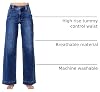Astylish Mujer Jeans de tiro alto, pierna ancha y recta 7