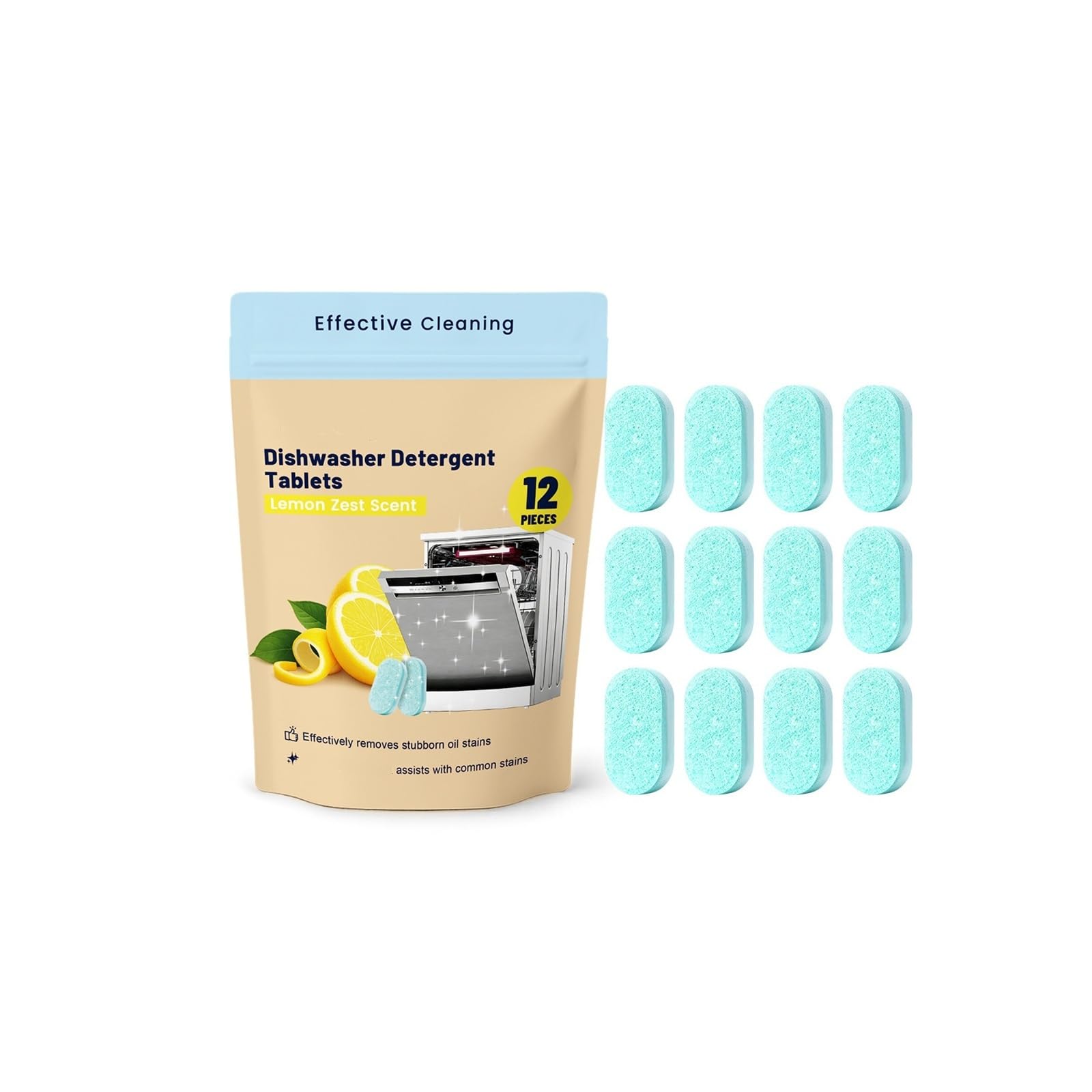 Reinigungstuch for die Spülmaschine, 12er-Packung