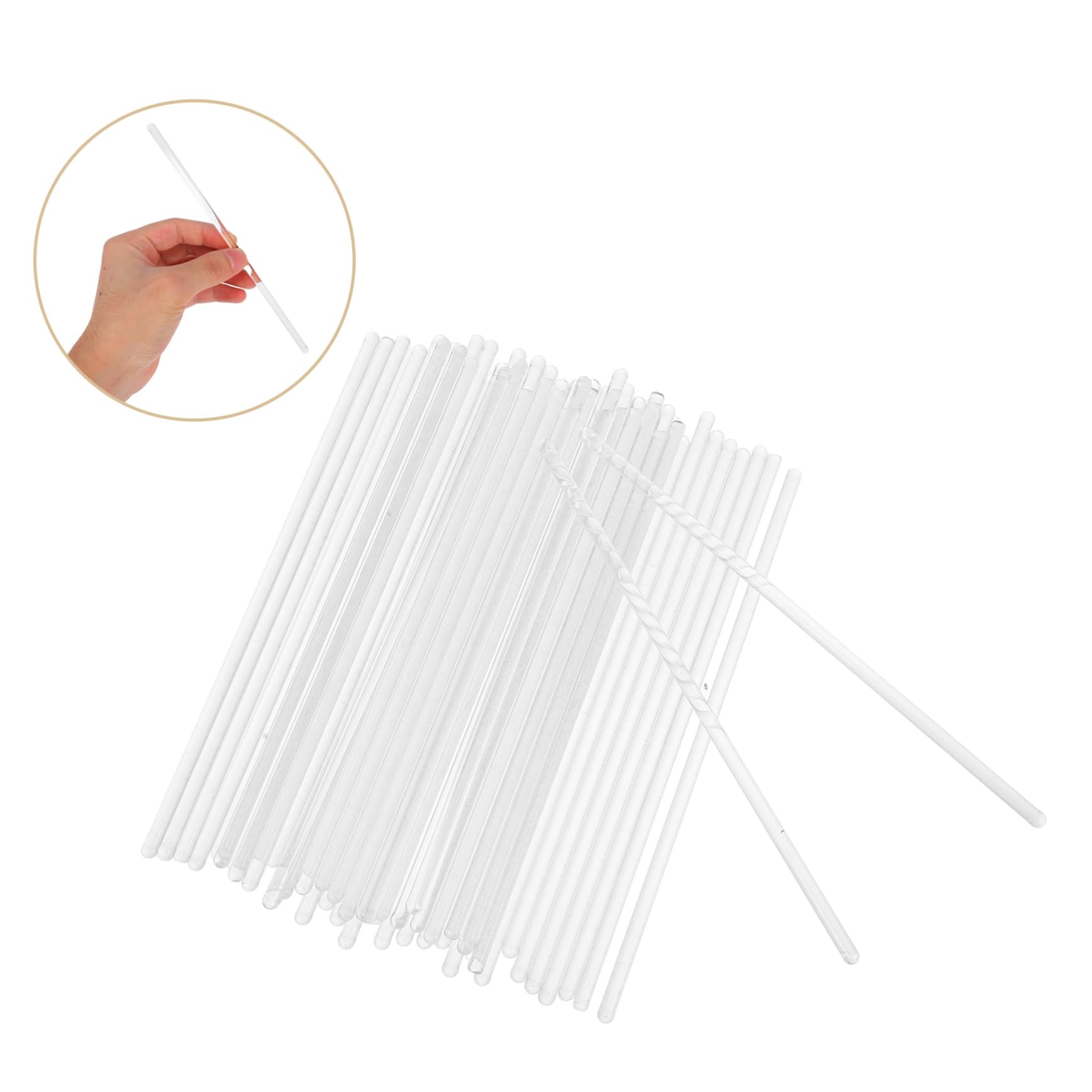 50pezzi Bacchetta Di Vetro Per Mescolare Bacchette Di Vetro Per Agitazione Resistente Alle Alte Temperature Per Laboratorio e Preparazione Alimentare