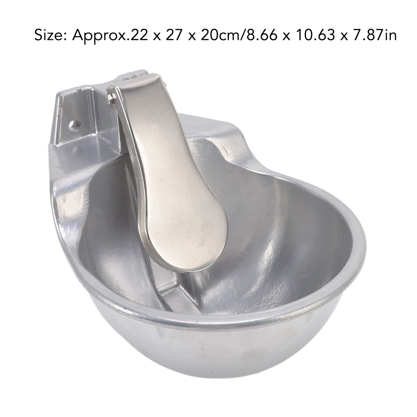 Bebedero automático para Ganado, abrevadero de aleación de Aluminio Reforzada para Animales, Fuente de Agua ahorradora para Ganado con válvula de Flotador Ajustable, Adecuada para