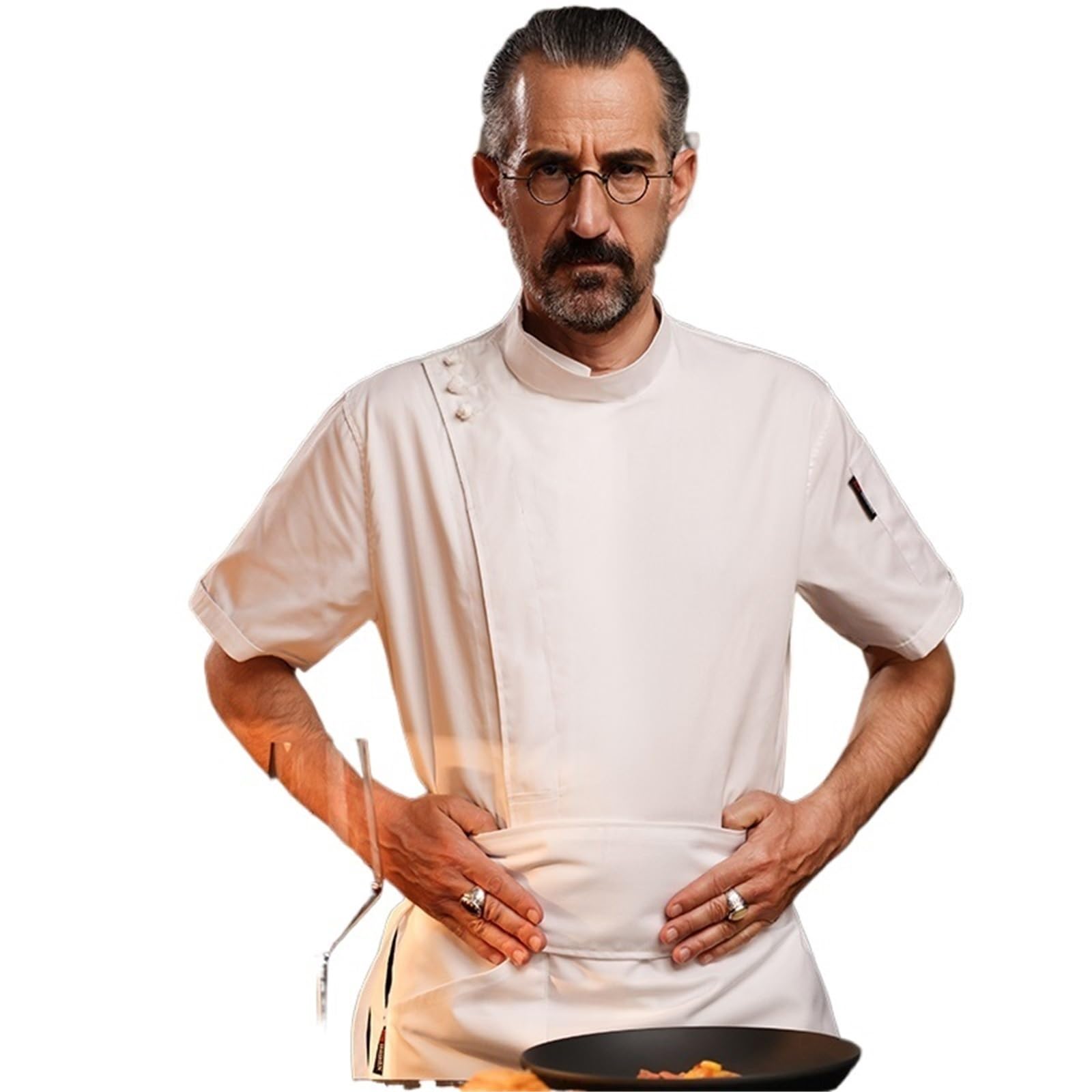 Giacca da Chef Divisa da Cuoco a Maniche Lunghe for Hotel, ristorazione, Cucina, Ristorante, Chef, Panettiere, Abiti Lavoro, Giacche e Camicie Uomo