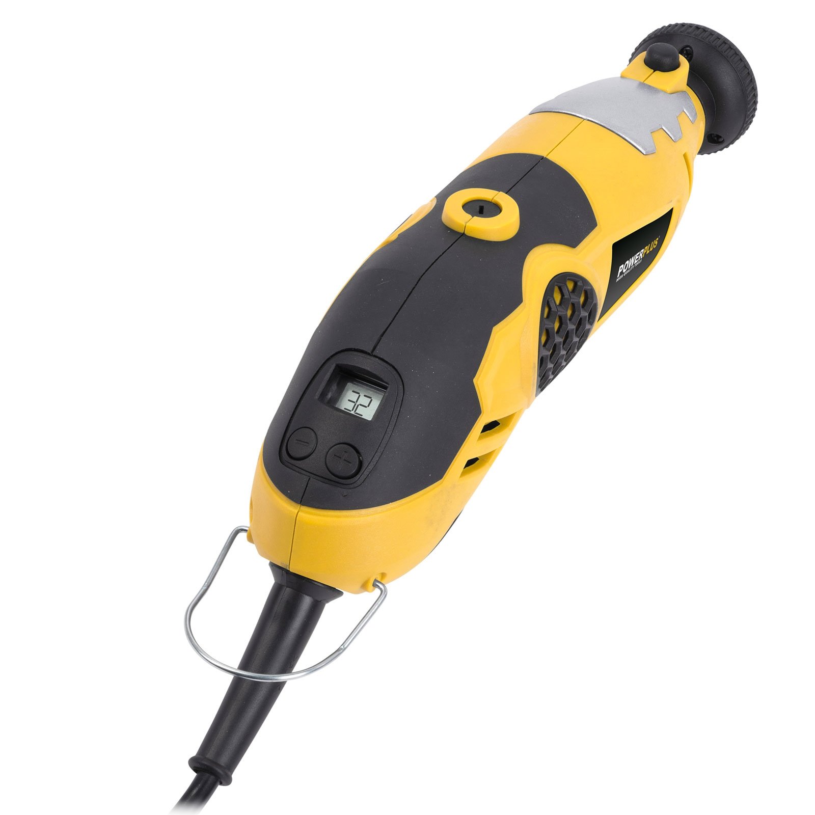 Powerplus - Mini taladro dremel de 180 W con 100 accesorios para modelar madera POWX1340