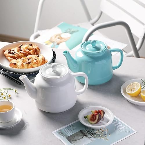 Miniatura 11 de Sweejar Tetera de 40 onzas con infusor de acero inoxidable extraíble, potes de té aptas para lavavajillas para té suelto, teteras con infusor