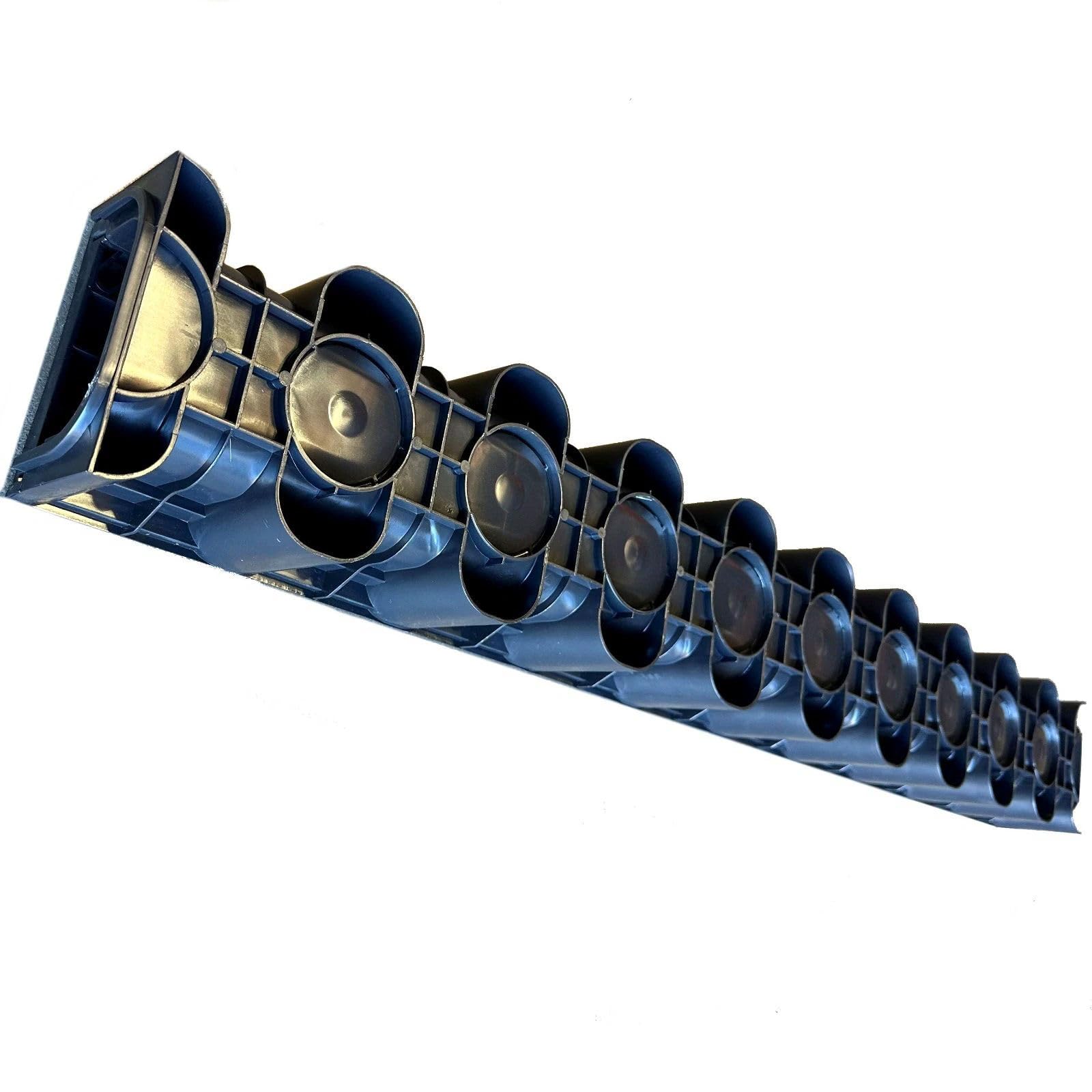 8 X Heavy Duty A15 Shallow Easy Flow Storm Drainage Channel Drain PVC Channel 1 Metre 1m Including 2 Endcaps And 1 X Outlet For 110mm Underground Drainage - View #12