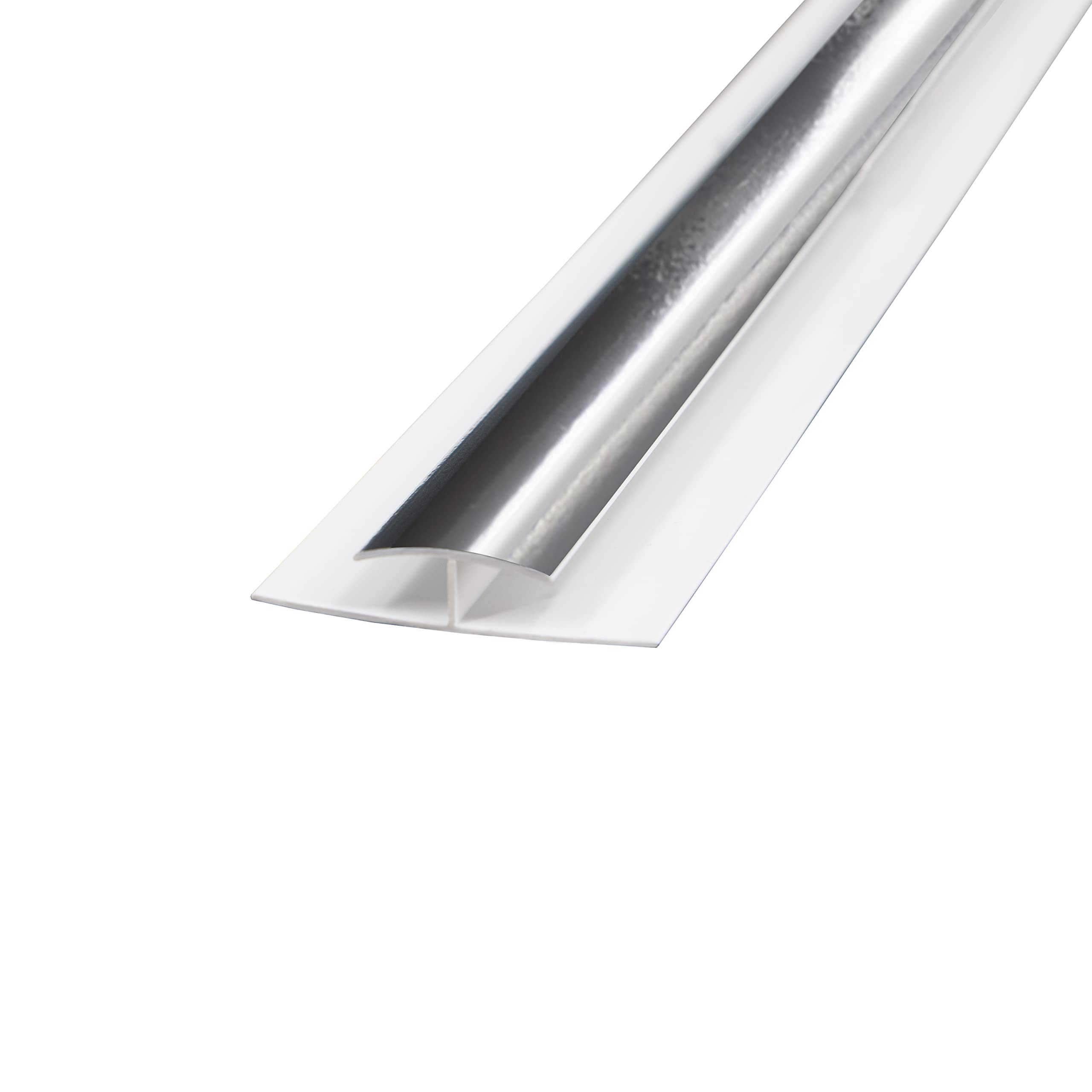 Nrg Silver 5Mm Joining Bar H Trim Strip 2.7M For Plastic Bathroom Panels Ceiling Cladding Bathroom Pvc Panel