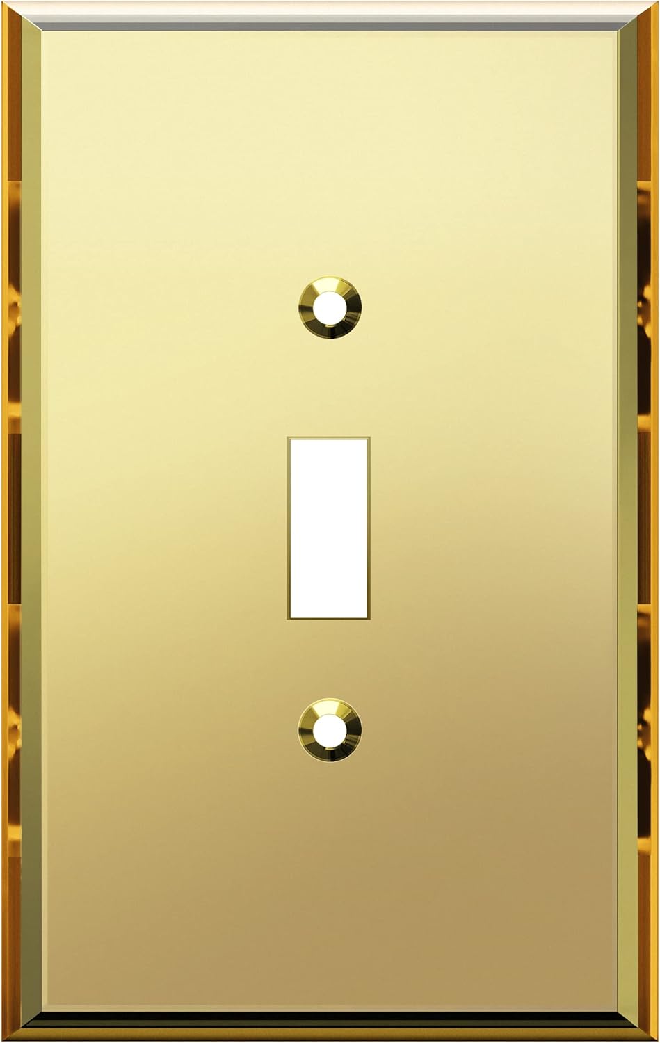 LIDER Reflective Acrylic Toggle Switch Wall Plate, Mirrored Light