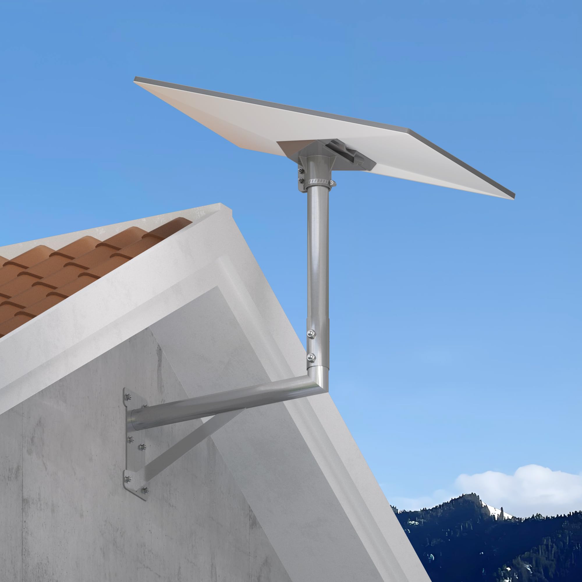 Soporte Starlink Standard 4/4X Gen 3 pared largo con V3 V4 adaptador tubo Estándar Rotatorio 360°