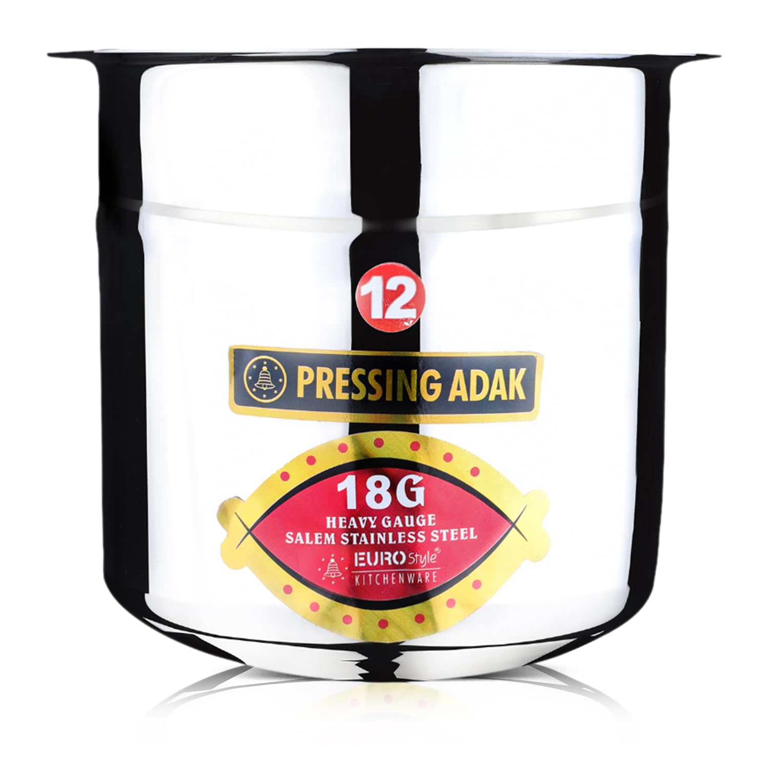 Eurostyle Adak Stainless Steel Pot Cookware 7L Capacity Silver (EUS_R_Adak_7L)