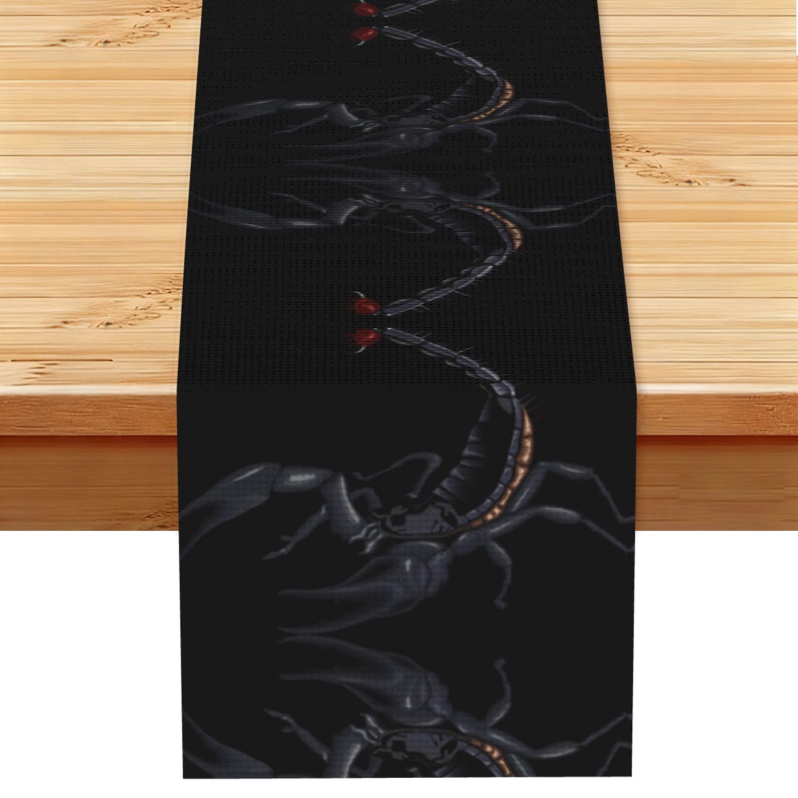 Scorpion Printed Dining Table Runner 13x72 Inch, Non-Fading Decor for Kitchen Dresser Fireplace Mantel