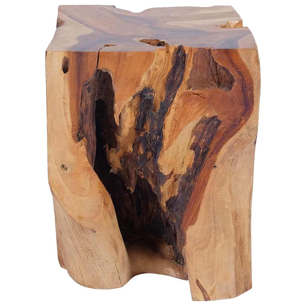 Generico Sgabello in Legno Massello di Teak,Marrone,18.35kg,243469
