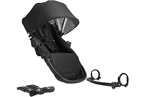 Second Seat Kit for Baby Jogger City Select Double Stroller, Eco Collection, Lunar Black