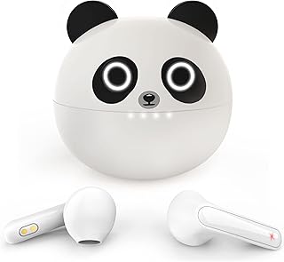 Auriculares Bluetooth para niños, IPX5, impermeables, para iPhone y Android, auriculares inalámbricos con micrófono, fitness, color blanco