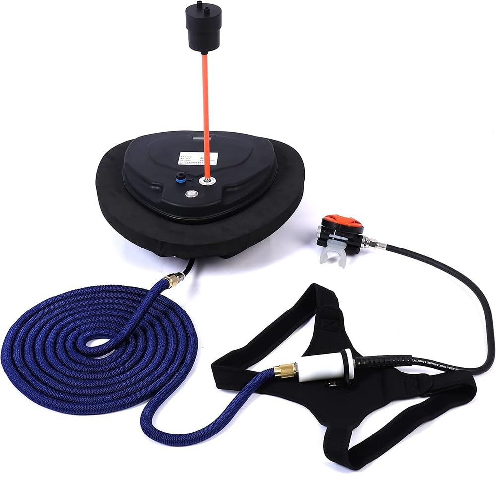 AMOERI Diving Ventilator, Scuba Diving Tank, 39ft/10M Hose & Diving Breathing Regulator Scuba Diving System? for Recreational Diving Fishing (Size : 3 Hours)