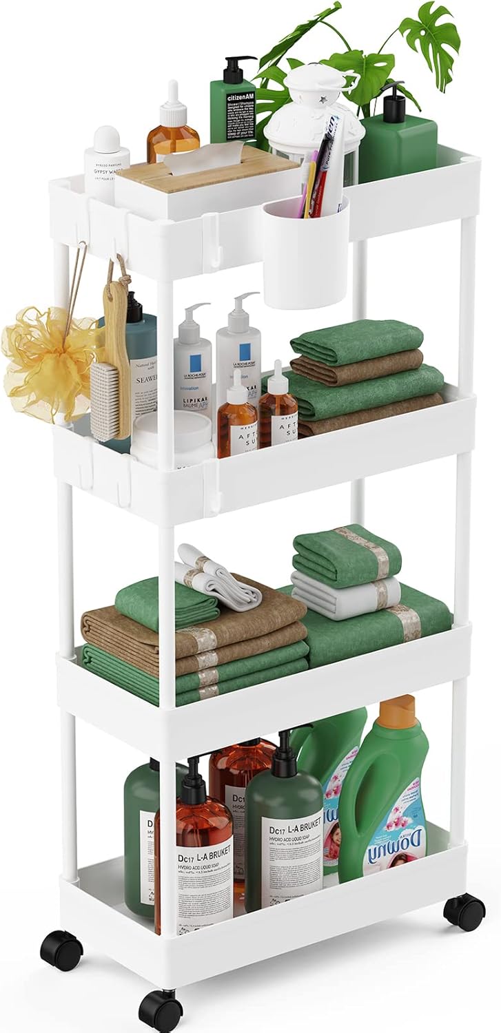 Slim Rolling Storage Cart