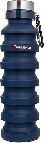 Miniatura 3 de Botella de agua plegable  Materiales seguros y ecológicos  Adecuado para agua fría y tibia  Diseño flexible perfecto para acampar y viajar  100%