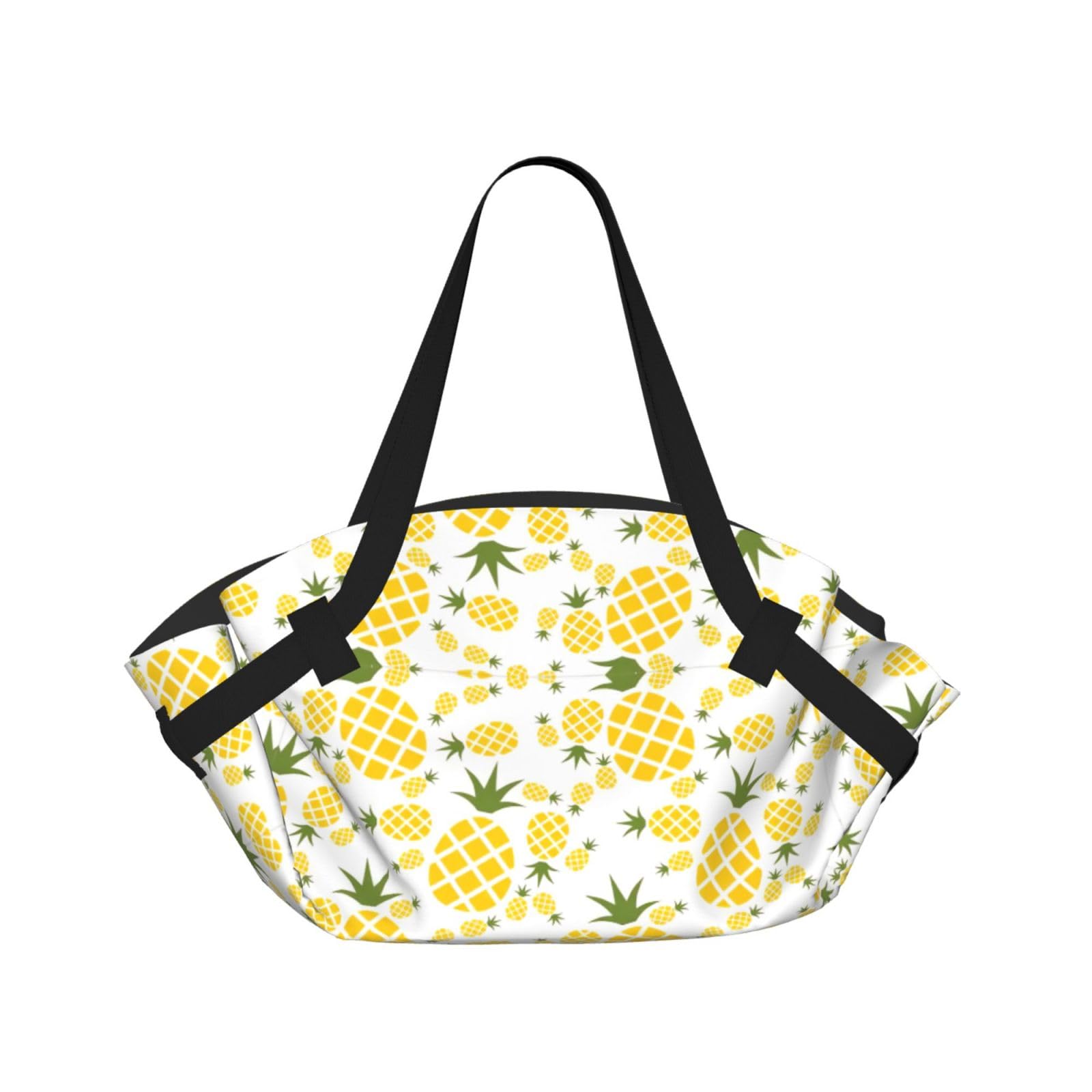 WYCZHY Pineapple. (2) Printed Foldable Round Picnic Blanket Converts to Carry Bag, 37in Mat for Camping Date Night