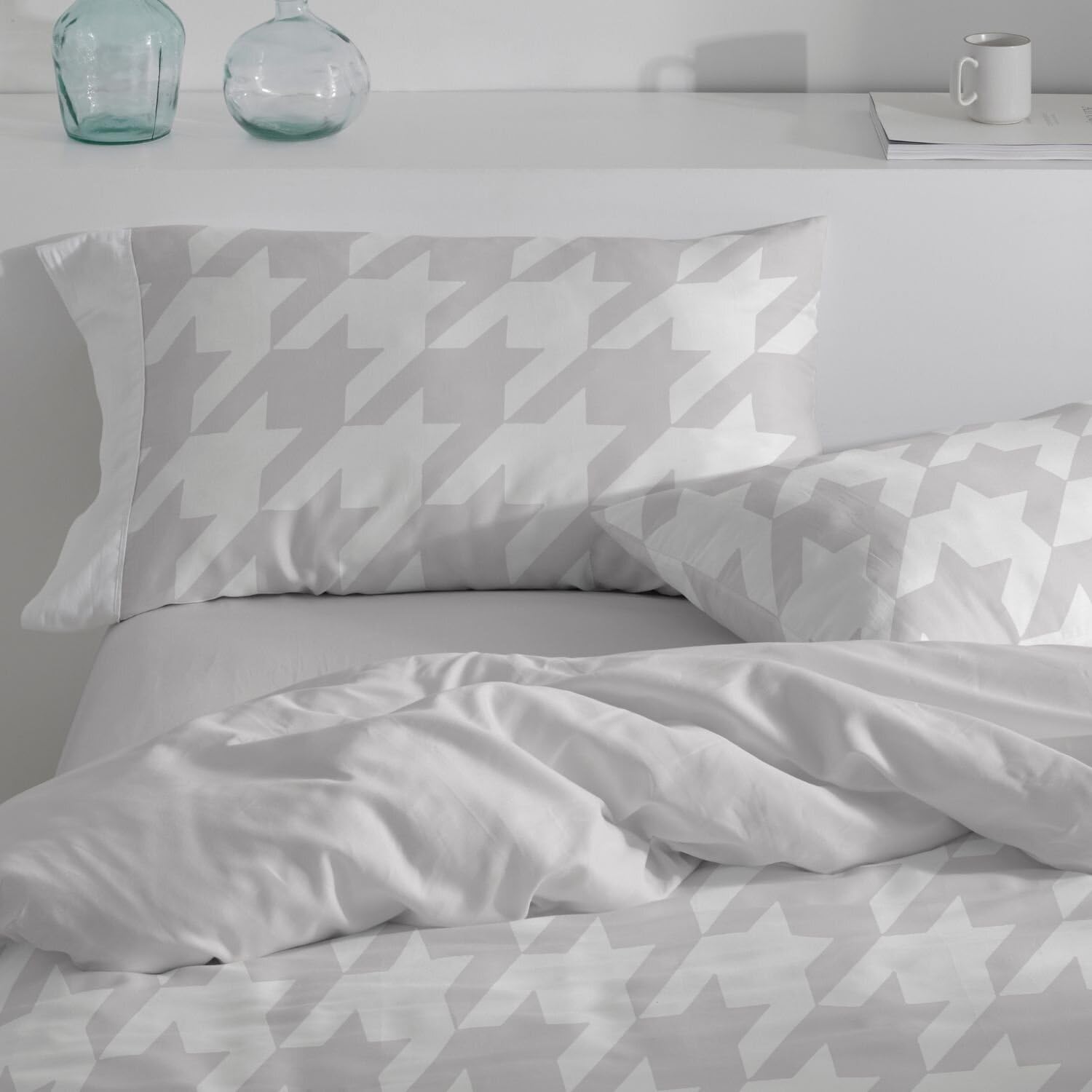 Burrito Blanco | Funda Nórdica 100% Algodón Cama 135 Quarzo | Incluye Bajera y Funda de Almohada | 144 Hilos | Tacto Suave | Larga Duración | Fácil Planchado | Apto Secadora