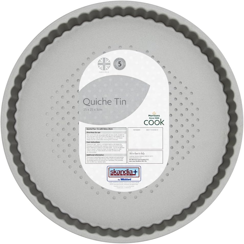 Morrisons Cook Quiche Tin With Holes Amazon.co.uk Home & Kitchen