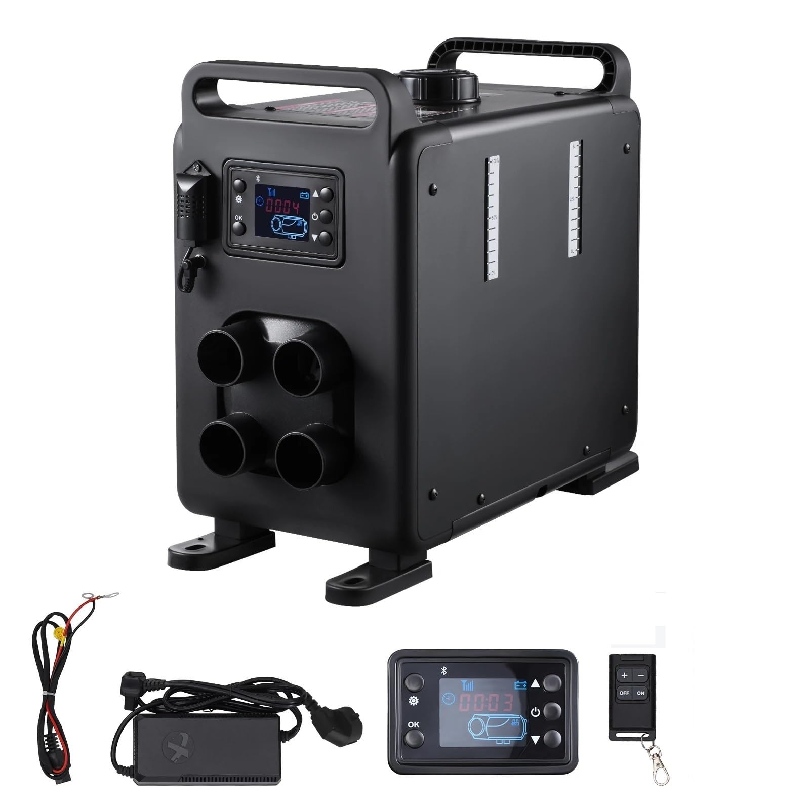 samochodowy Nagrzewnica Nagrzewnica Powietrza Diesel 8 KW, 12 V/24 V, Pilot Bluetooth I Wyświetlacz, Alarm CO Do Pojazdów I Kamperów nagrzewnica powietrza